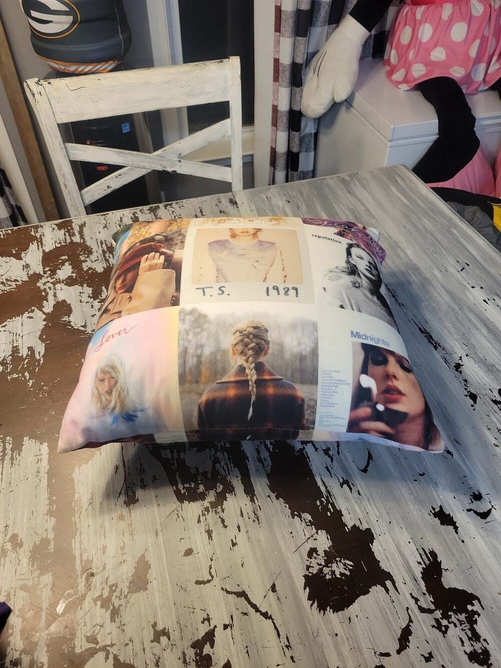 Taylor Swift Eras Tour Album Art Collage Throw Pillow